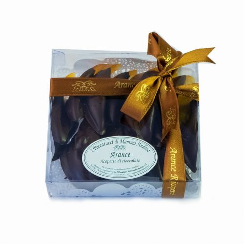 ARANCE RICOPERTE DI CIOCCOLATO FONDENTE - ACETATO QUADRO